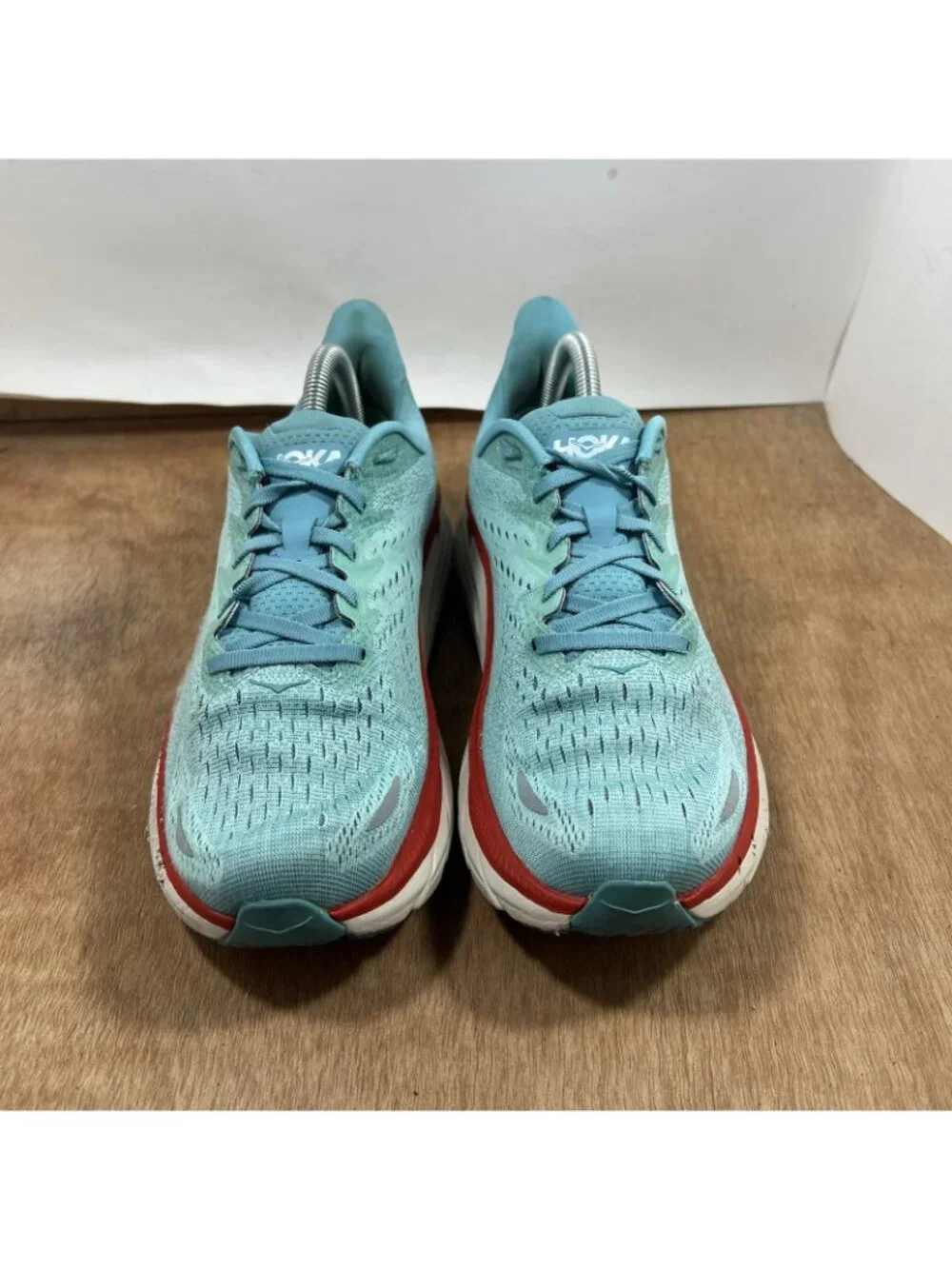 Hoka One One Clifton 8 Women 9.5B Blue Walking Road Running Sneakers Comfort